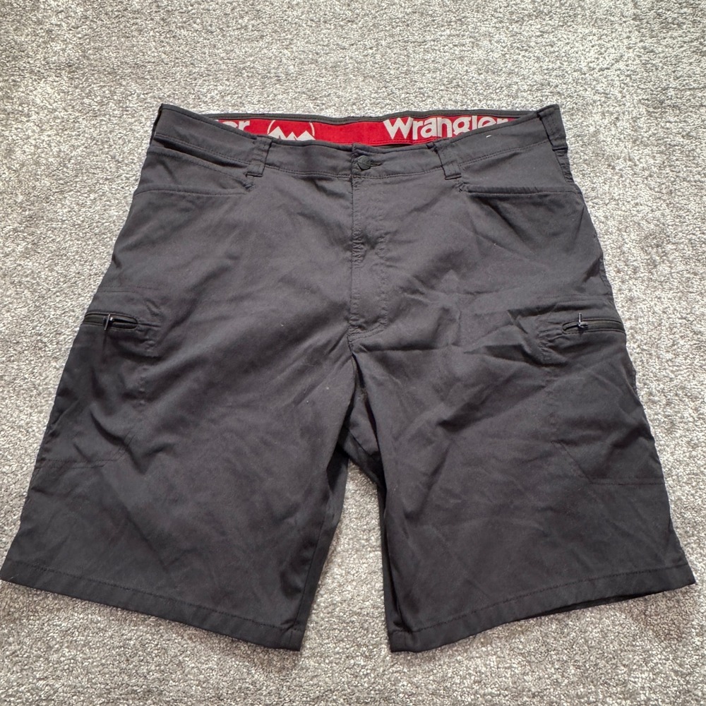 Wrangler Cargo Shorts Mens 40 Black Nylon Outdoor Hiking Tactical Performance